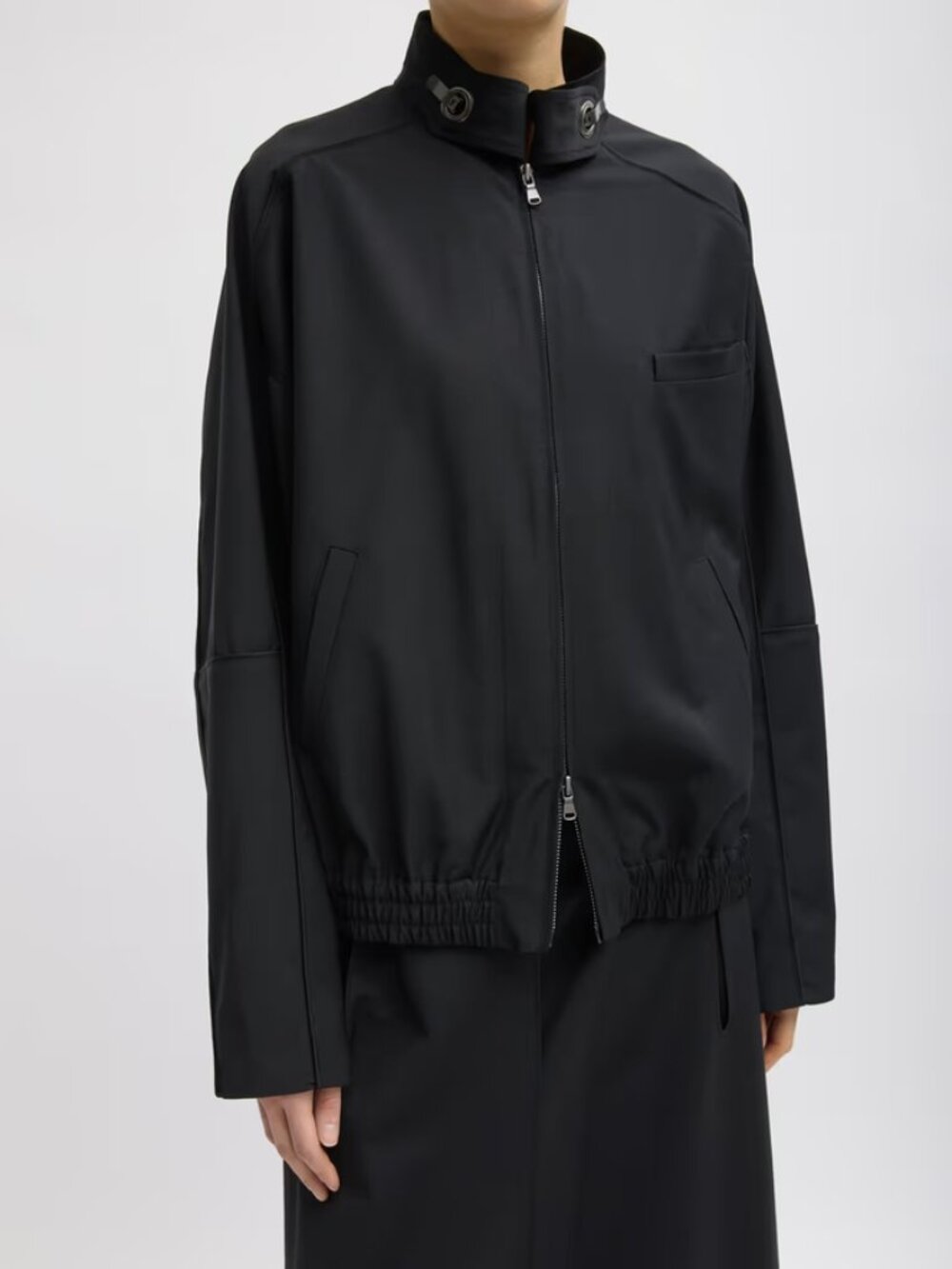 Tibi - Tropical Wool Moto Bomber
